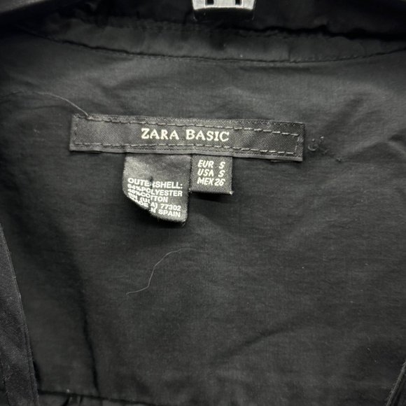 Zara Basic Women's Shirt Top Black - Size Small - Picture 5 of 7